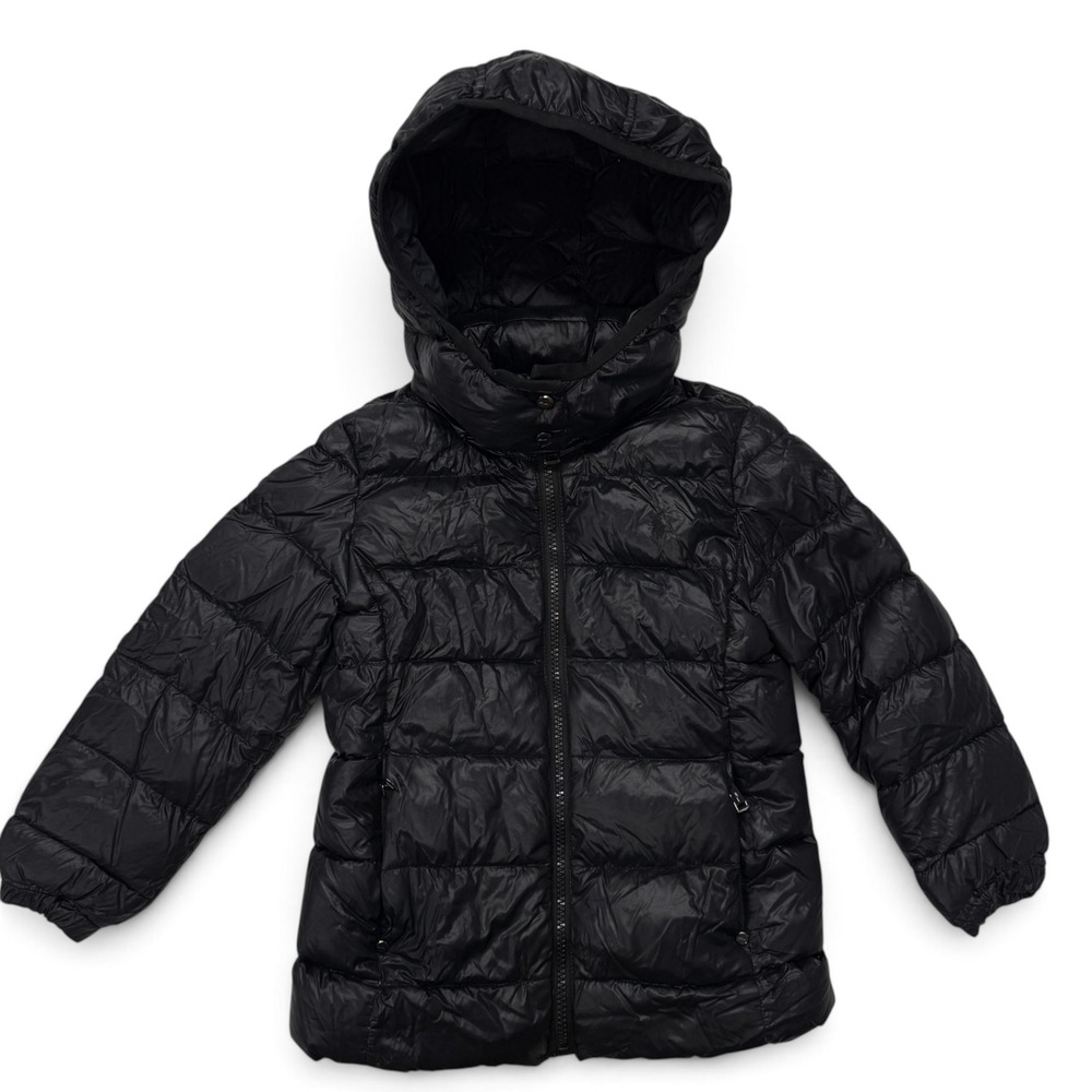 Polo Ralph Lauren Kids Black Down Quilted Puffer Jacket Hooded Size 6